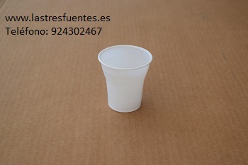 vaso plástico blanco