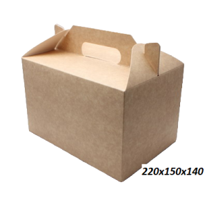 caja cartón picnic 220x150x140 mm con asa