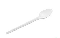 cuchara plástico blanca