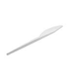 Cuchillo plástico PS blanco 16,5 cm