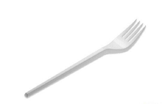 Tenedor plástico blanco PS